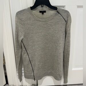 J. crew Women’s Pure Merino Wool Asymmetrical Zipper Sweater Size Medium